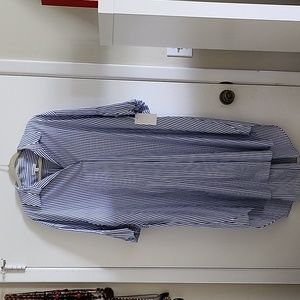 Nordstron's large dress new, with tags. Cotton with stretch,  blue stripe
